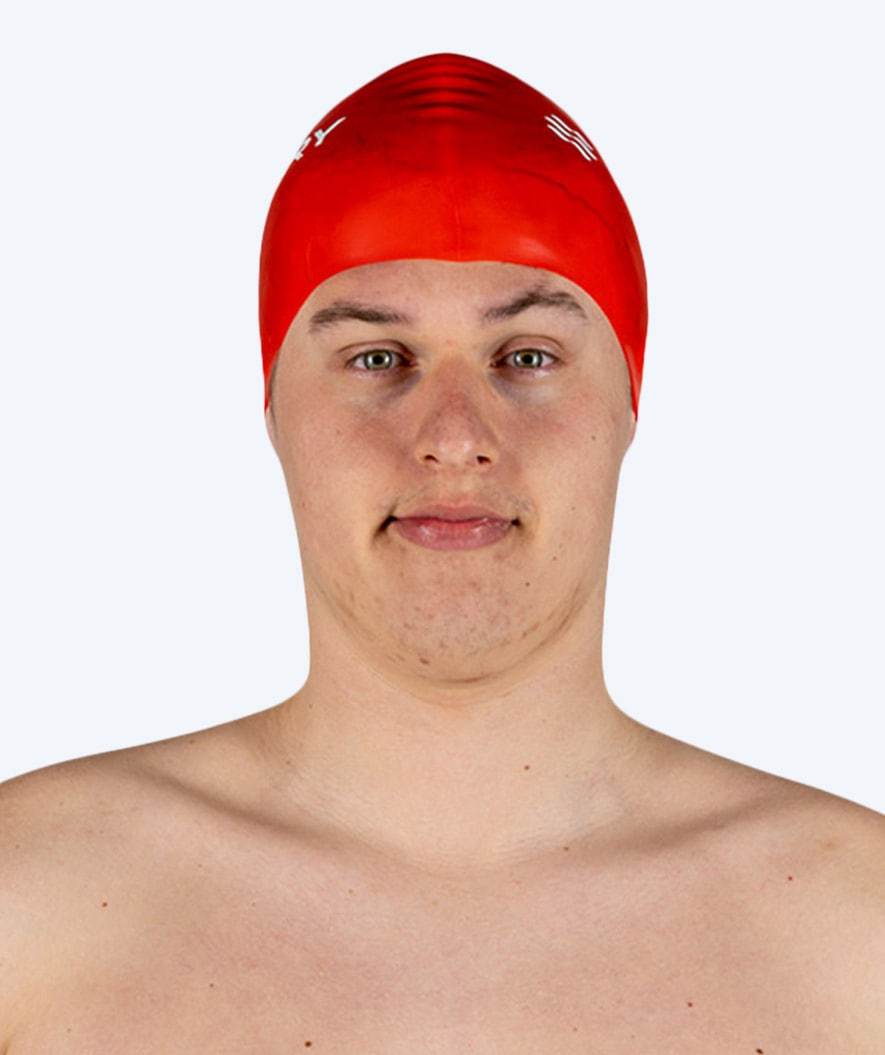 Red swimming hat on sale